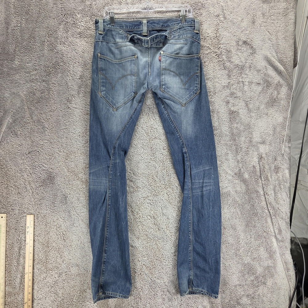 Vintage Levis Engineered Jeans Mens 30x34 Blue Twisted Buckle Back Medium Wash